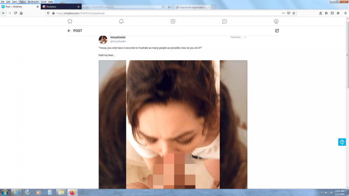 Tessa fowler blowjob